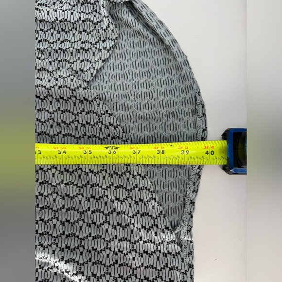 Plume and Thread White & Black Layered Front Rayon Shift Dress Made in USA - Picture 10 of 12